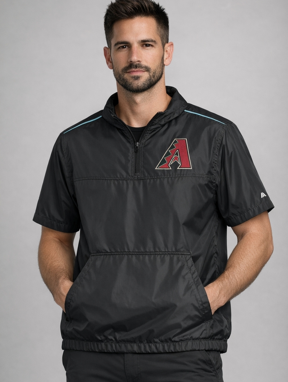 Majestic Cool Base Arizona Diamondbacks Black Windbreaker Mens Large Jersey
